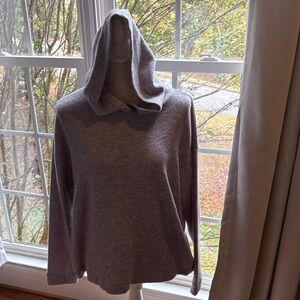 Gray Hooded Women's Sweater